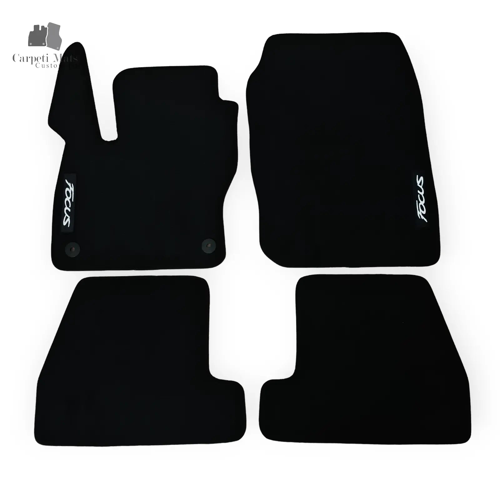 Carpet Car Floor Mats Velour for Ford Focus 12.2010 2015 logo